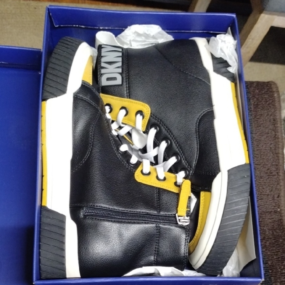 DKNY Black High-Top Sneakers